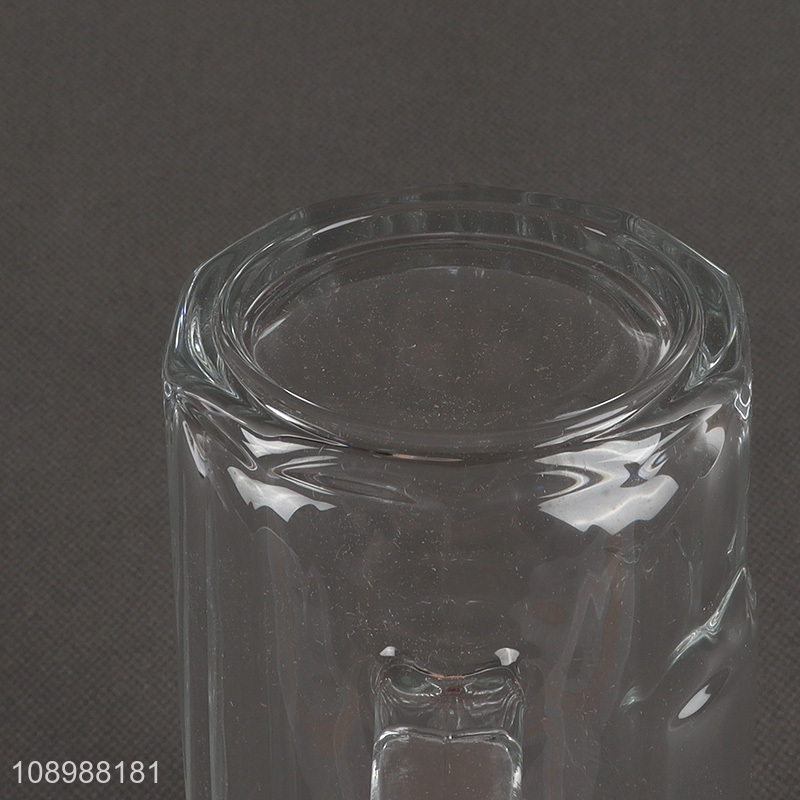 Hot Selling 440m Glass Water Cup Glass Beer Mug Cup With Handle