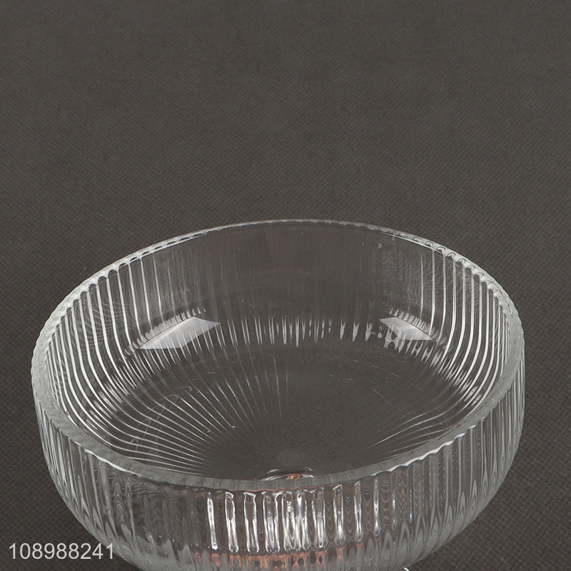 New Arrival 250ml Footed Glass Dessert Cup Glass Ice Cream Bowl for Cocktail