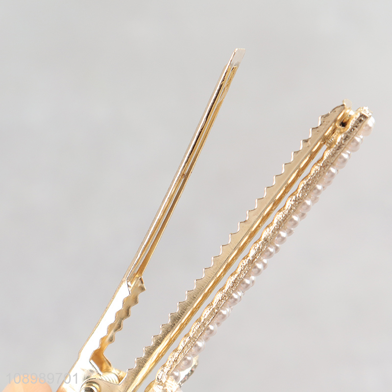 China wholesale fashionable hair accessories girls diamond-encrusted hairpin