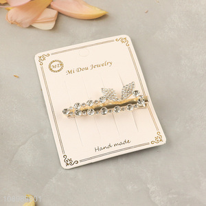 Popular products fashionable alloy hair accessories diamond-encrusted <em>hairpin</em> for girls