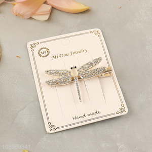 Latest products dragonfly shape girls diamond-encrusted <em>hairpin</em>