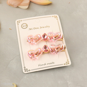 Good quality heart shape girls alloy hair accessories <em>hairpin</em>