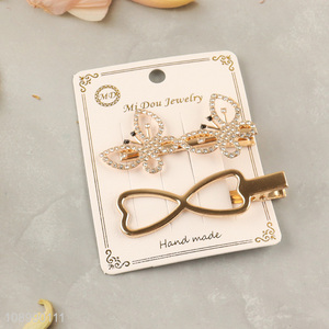 Hot selling fashionable butterfly alloy hairpin hair accessories set