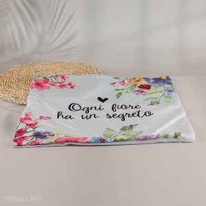 Good Quality Flower Printed Throw Pillow Covers for Home Decor