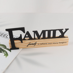 Most popular wooden desktop ornaments <em>decoration</em> family word ornaments