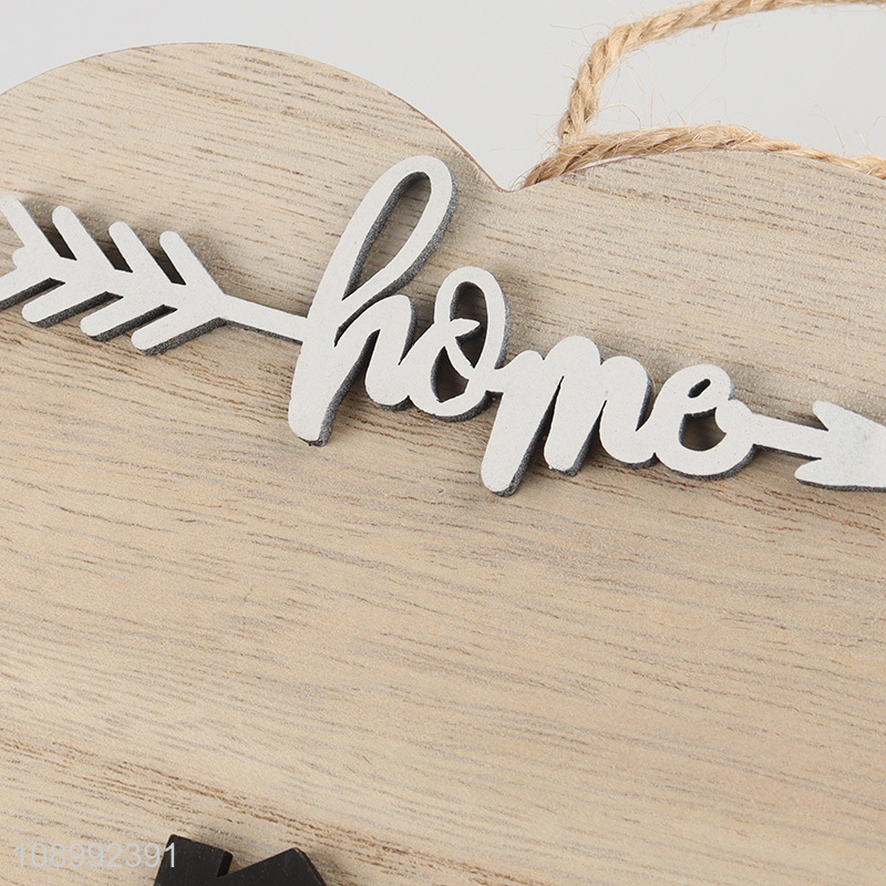 Good quality heart shape wooden home word hanging ornaments for decoration