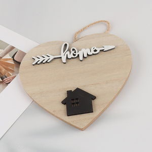 Good quality heart shape wooden home word hanging ornaments for <em>decoration</em>