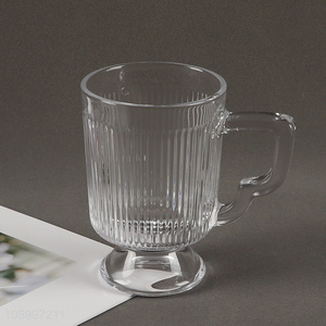 New Arrival Clear Glass Water Cup Lead Free Glass Coffee Cup with Handle