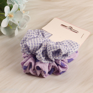 Online Wholesale 2PCS Stretchy Hair Scrunchies Elastic Ponytail Holders