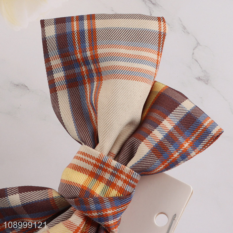 Wholesale Checkered Hair Bows Hair Clips Ponytail Holder Accessories