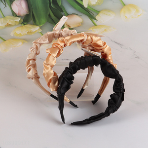 High Quality Sation Headband Wide Hair Hoop Hair Accessories