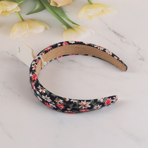 Online Wholesale Floral Print Hair Hoop Fashion Hair Accessories