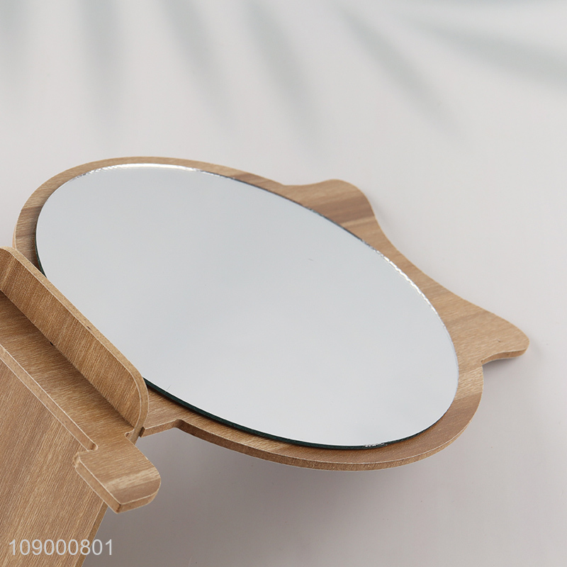 Hot selling cat shape desktop makeup mirror cosmetic mirror