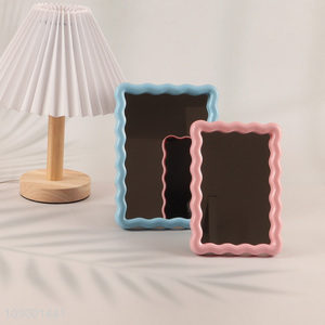 New Product Wavy Frame Makeup Mirror Vanity Desk Table Mirror for Women