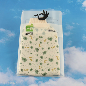 High Quality Floral Print Exfoliating Shower Bath Gloves for Women