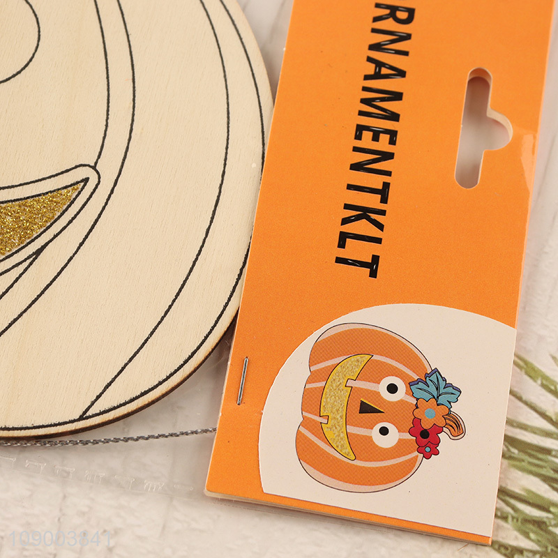 New Arrival Halloween DIY Coloring Wooden Craft Kit Holiday Hanging Ornaments