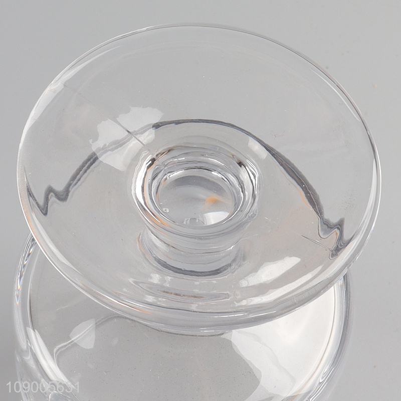 Hot selling clear glass embossed goblet coffee cup juice cup champagne glasses