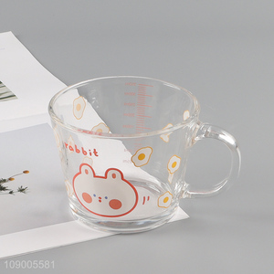 Hot items cartoon printed breakfast milk glass cup coffee cup