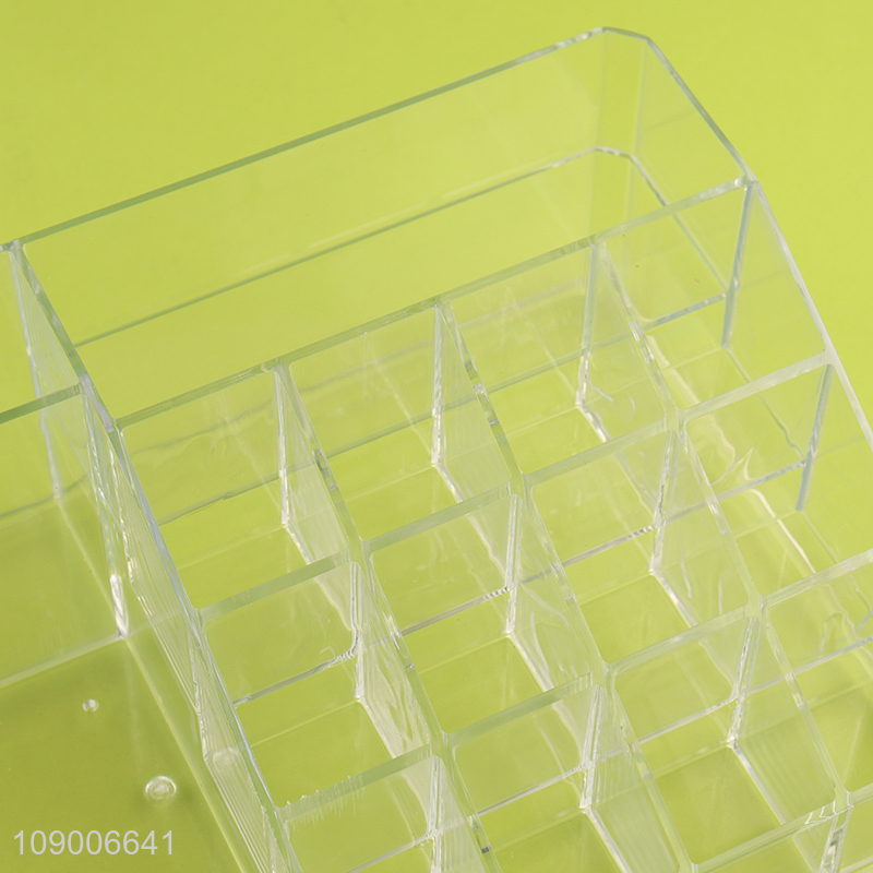 Factory Price Clear Plastic Desktop Makeup Organizer for Bathroom Vanity