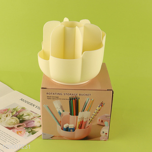 New Arrival 360 Degree Rotating Plastic Pencil Holder Desktop Organizer