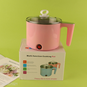 High Quality Multi-Function Electric Cooking Pot with Tempered Glass Lid