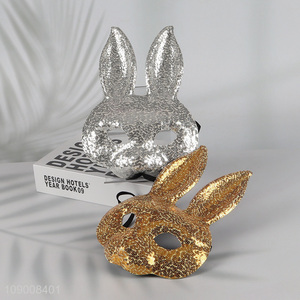 Hot items multicolor sequin rabbit mask cosplay mask for festival party supplies