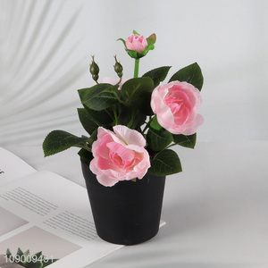 Good price tabletop decor natural artificial potted plants fake flower for sale