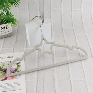 China Imports Plastic Velvet Clothes Hangers Star Hangers for Kids Children