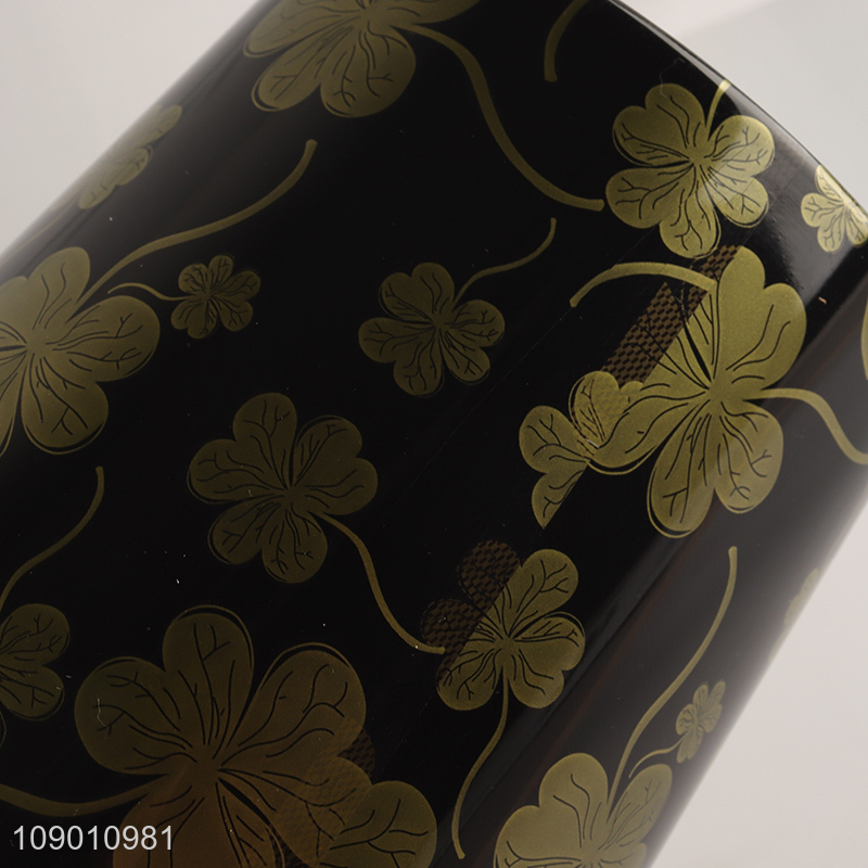 New Product Custom Printed Bathroom Kitchen Trash Can Plastic Wastebasket