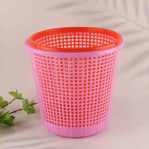 New Arrival Round Plastic <em>Bathroom</em> Kitchen Trash Can Plastic Wastebasket