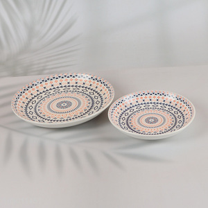 New arrival round home hotel ceramic plate delicate fruits plate