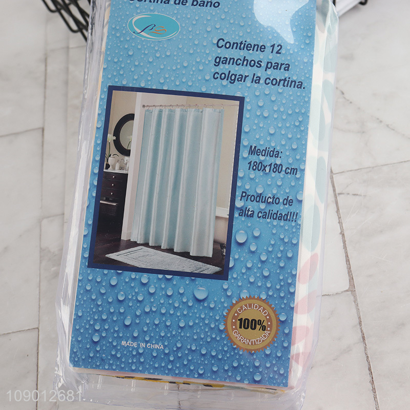 Online Wholesale 71X71 Inch Mildew Resistant Plastic Bathroom Shower Curtain