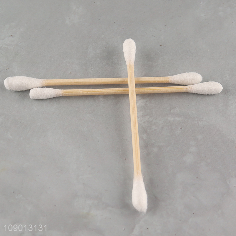 Factory Wholesale 200 Pieces Double-Tipped Cotton Swabs with Wooden Sticks