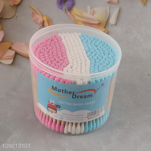 Good Quality Cotton Swabs 300 Pieces Double Ended Natural Cotton Swabs