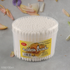 New Product 200 Count Natural Cotton Swabs for Makeup and Daily Use