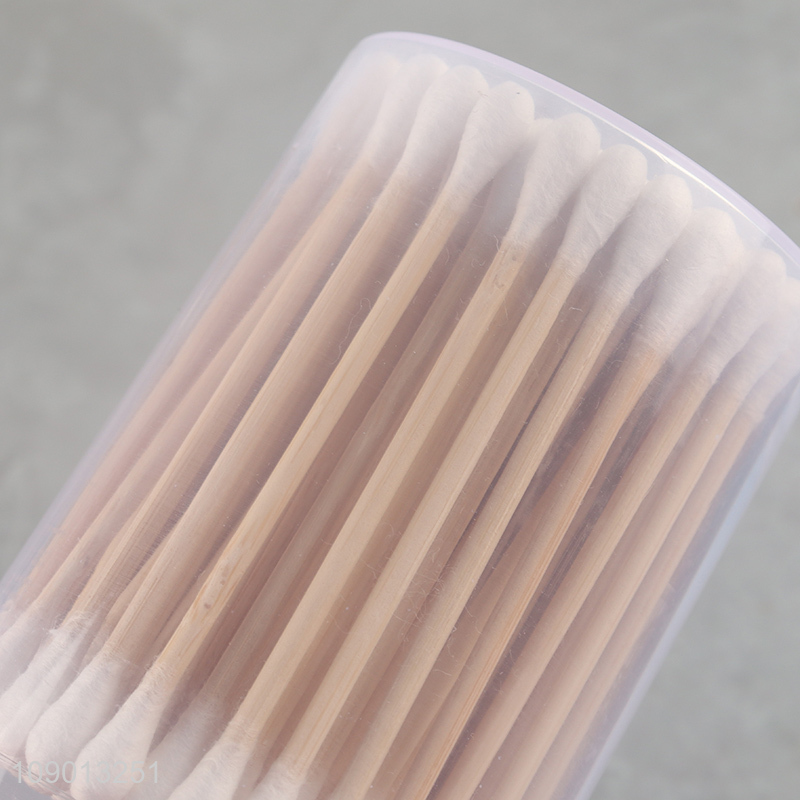 High Quality 100 Pieces Wooden Sticks Cotton Swabs Cotton Buds