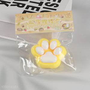 Hot selling puppy paw shaped soft anti-stress squeeze toys wholesale