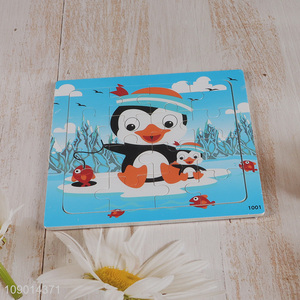 Top products penguin pattern kids wooden puzzle toys educational toys