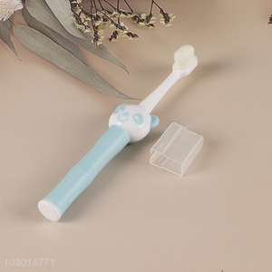 Hot items cartoon panda children soft bristle toothbrush for oral care