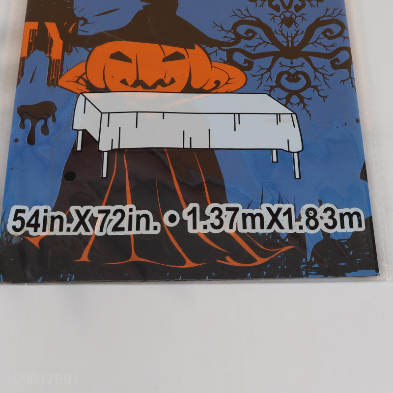 Latest products disposable Halloween party decoration castle aluminum foil tablecloth