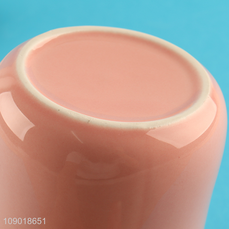 Wholesale 400ml Ceramic Coffee Mug Glazed Ceramic Cup with Mirror Lid