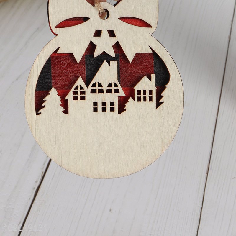 Online wholesale wooden christmas hanging ornaments Christmas decoration