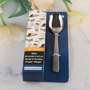 Popular Product 6PCS Snakeskin Pattern Stainless Steel Tea Spoons Set