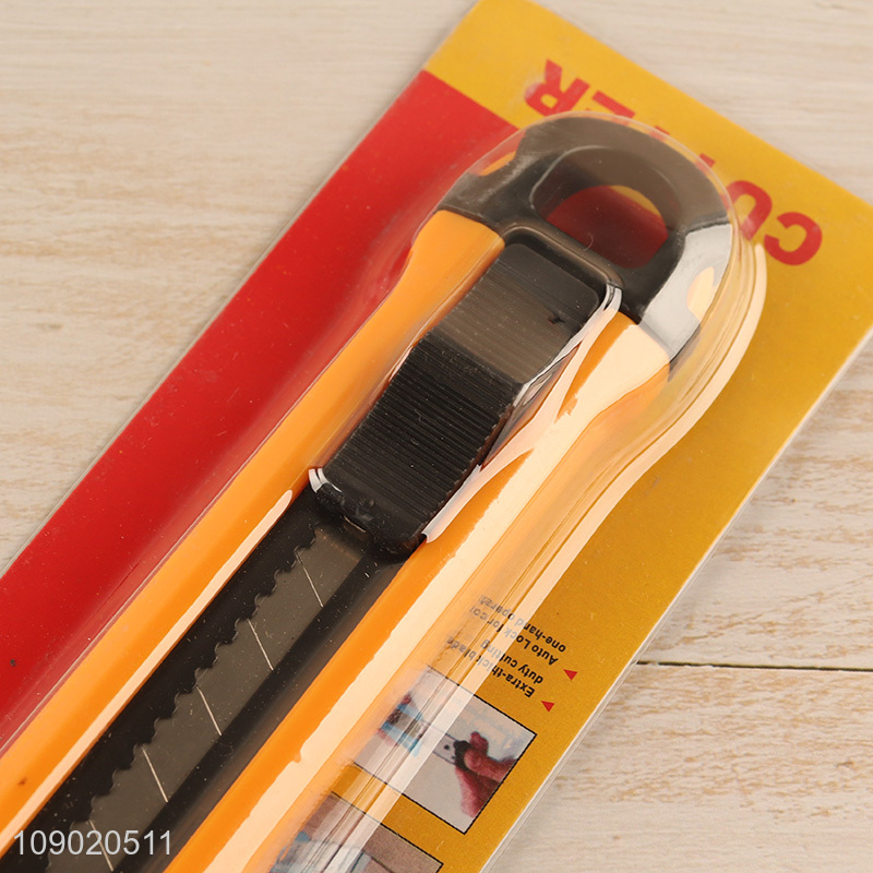 Factory Price 18mm Retractable Utility Knife Carbon Steel Snap-Off Box Cutter