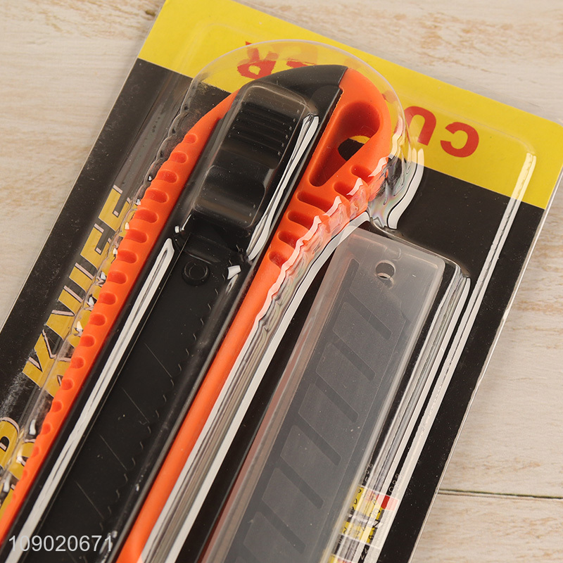 New Arrival 18mm Carbon Steel Retractable Utility Knife Snap-Off Box Cutter