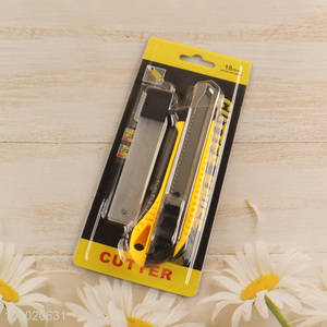 High Quality 18mm Retractable Box Cutter Carbon Steel Snap-Off Utility Knife