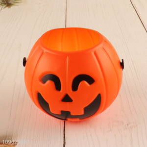 Good Quality Halloween <em>Plastic</em> Pumpkin <em>Bucket</em> Trick or Treat Candy <em>Bucket</em>