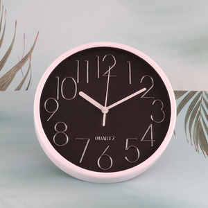 Factory Price Round Silent Plastic Wall Clock for Home Office School Kitchen