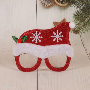 Hot selling Christmas hat shape Christmas party decoration glasses wholesale