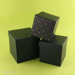 Online Wholesale 3PCS Cube Gift Boxes Set with Lids for Birthday Baby Shower